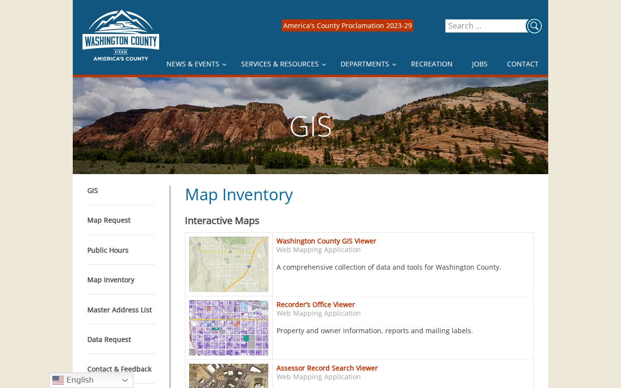 St. George ZIP code directory county GIS map inventory