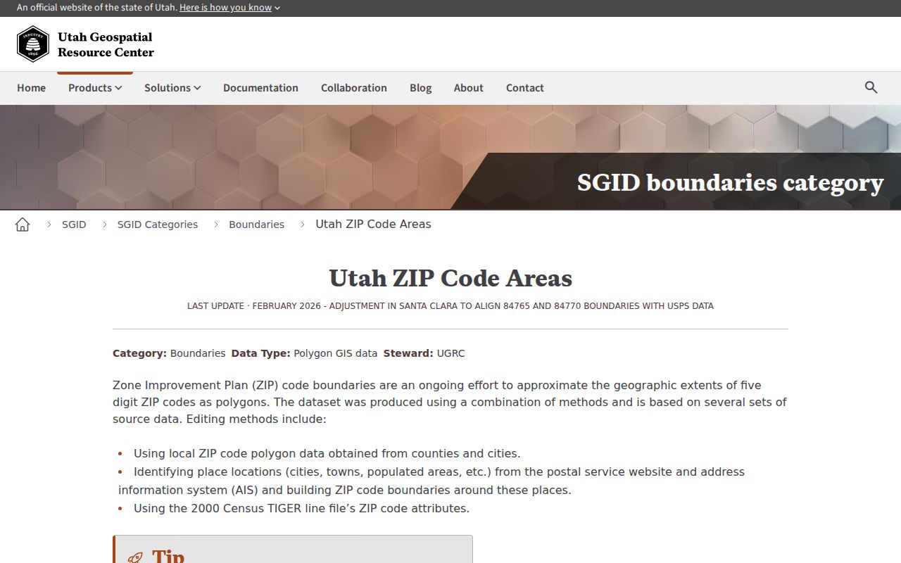 St. George ZIP code directory Utah boundary map